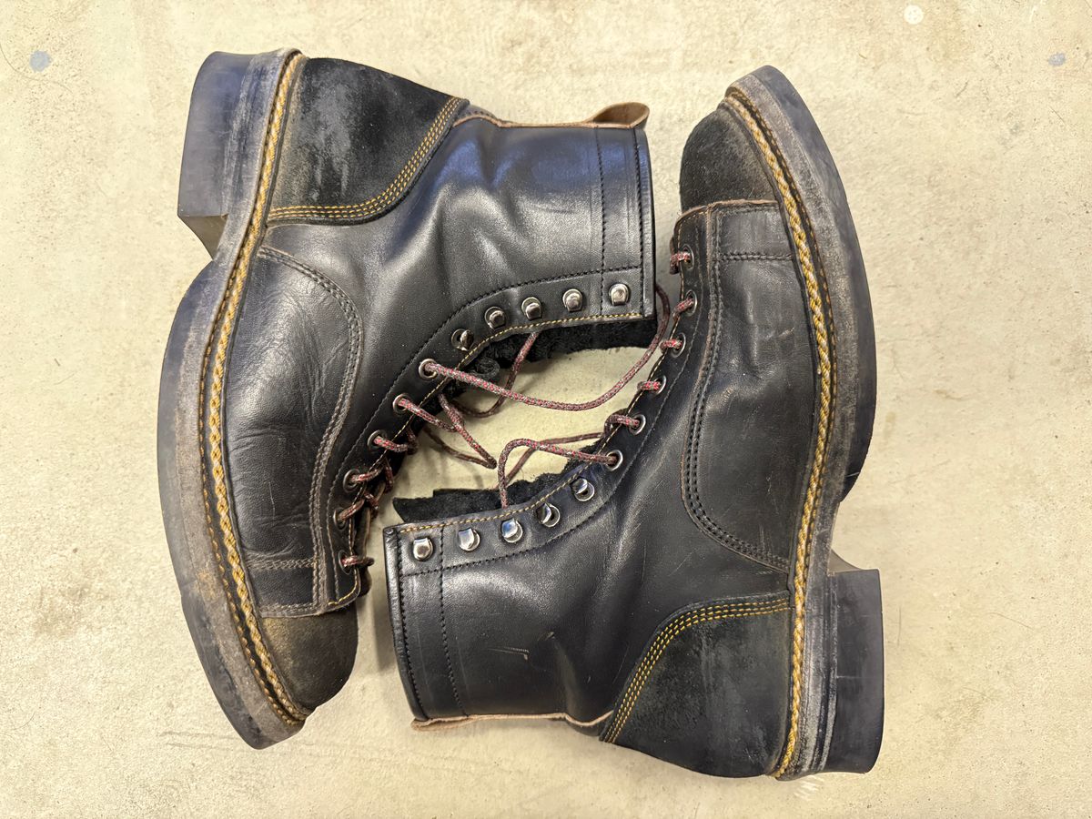 Photo by Civil2010 on April 2, 2025 of the Jakkrabbits 7-Inch Tamarin Boots in Shinki Black Teacore Horsebutt.