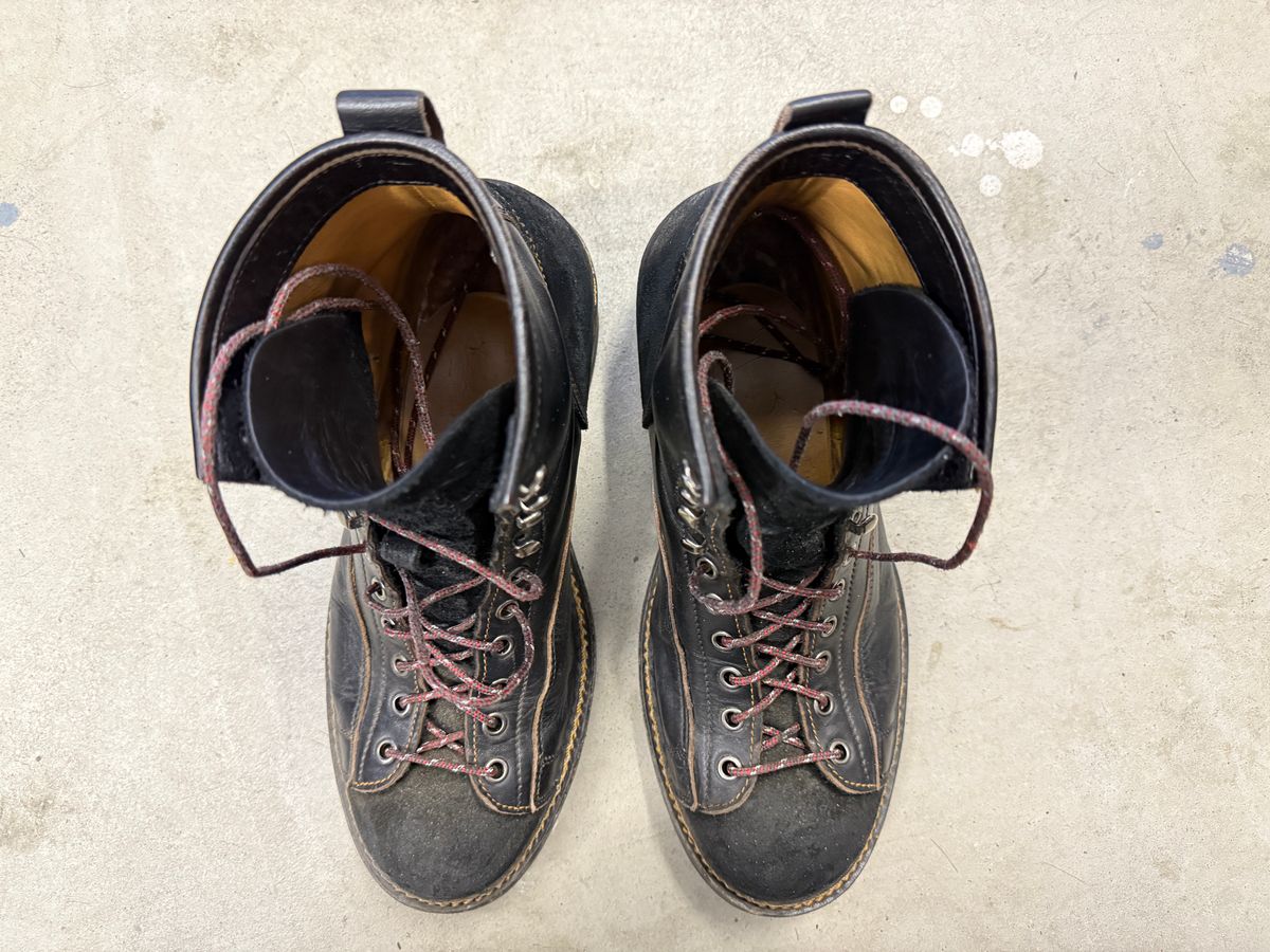 Photo by Civil2010 on April 2, 2025 of the Jakkrabbits 7-Inch Tamarin Boots in Shinki Black Teacore Horsebutt.
