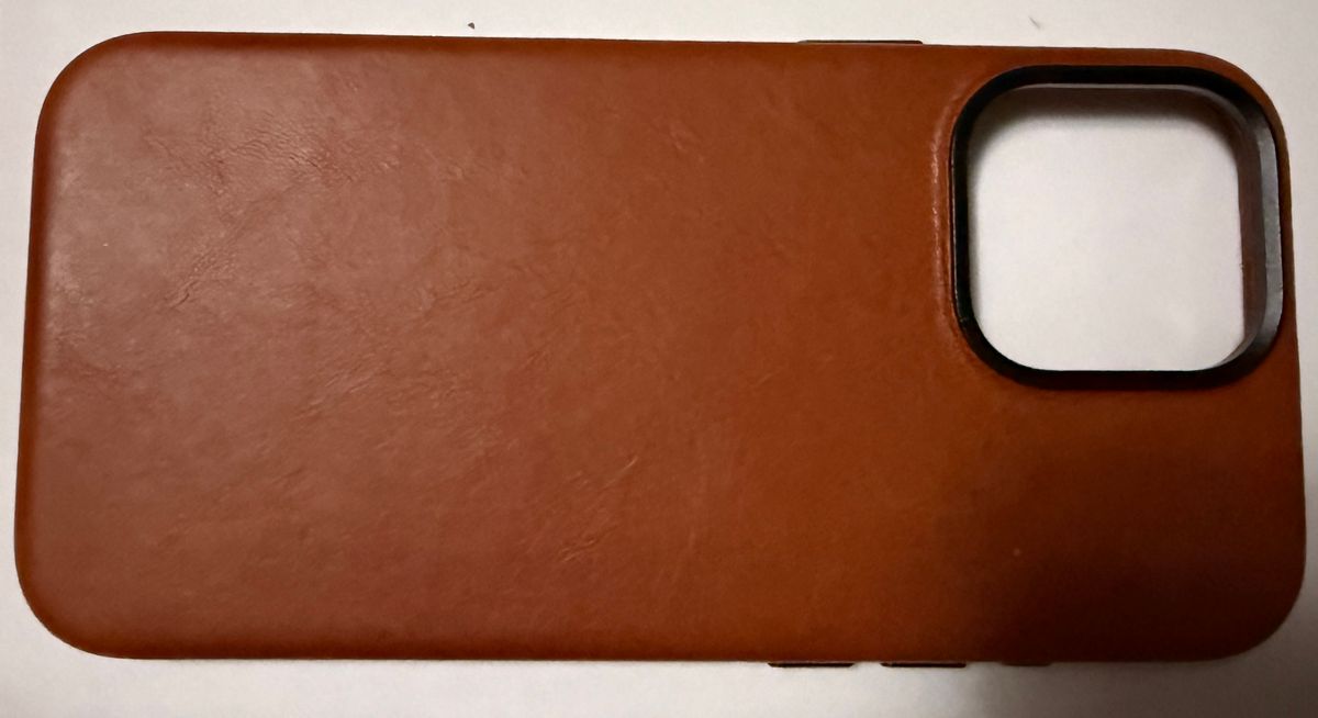 Photo by Civil2010 on October 1, 2025 of the Ryan London iPhone 16 Pro Max Leather Shell in Saddle Brown.