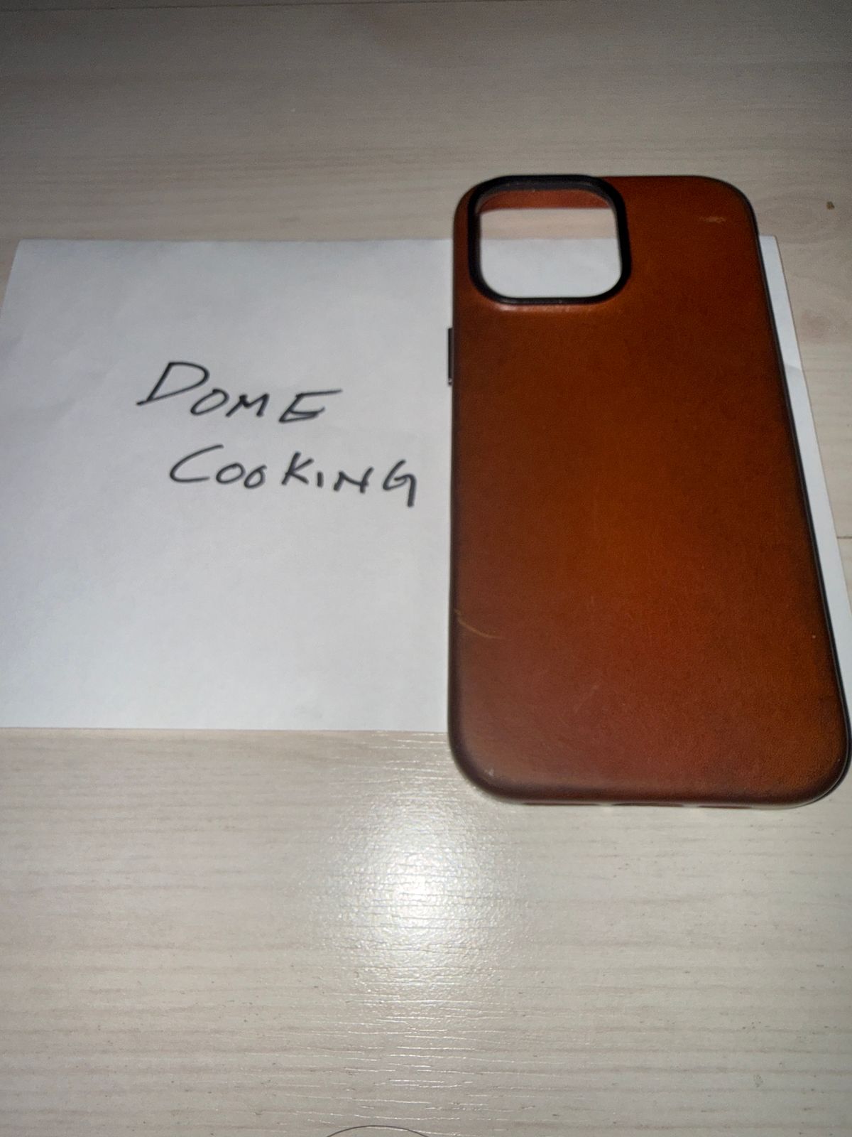 Photo by Civil2010 on November 3, 2025 of the Ryan London iPhone 16 Pro Max Leather Shell in Saddle Brown.