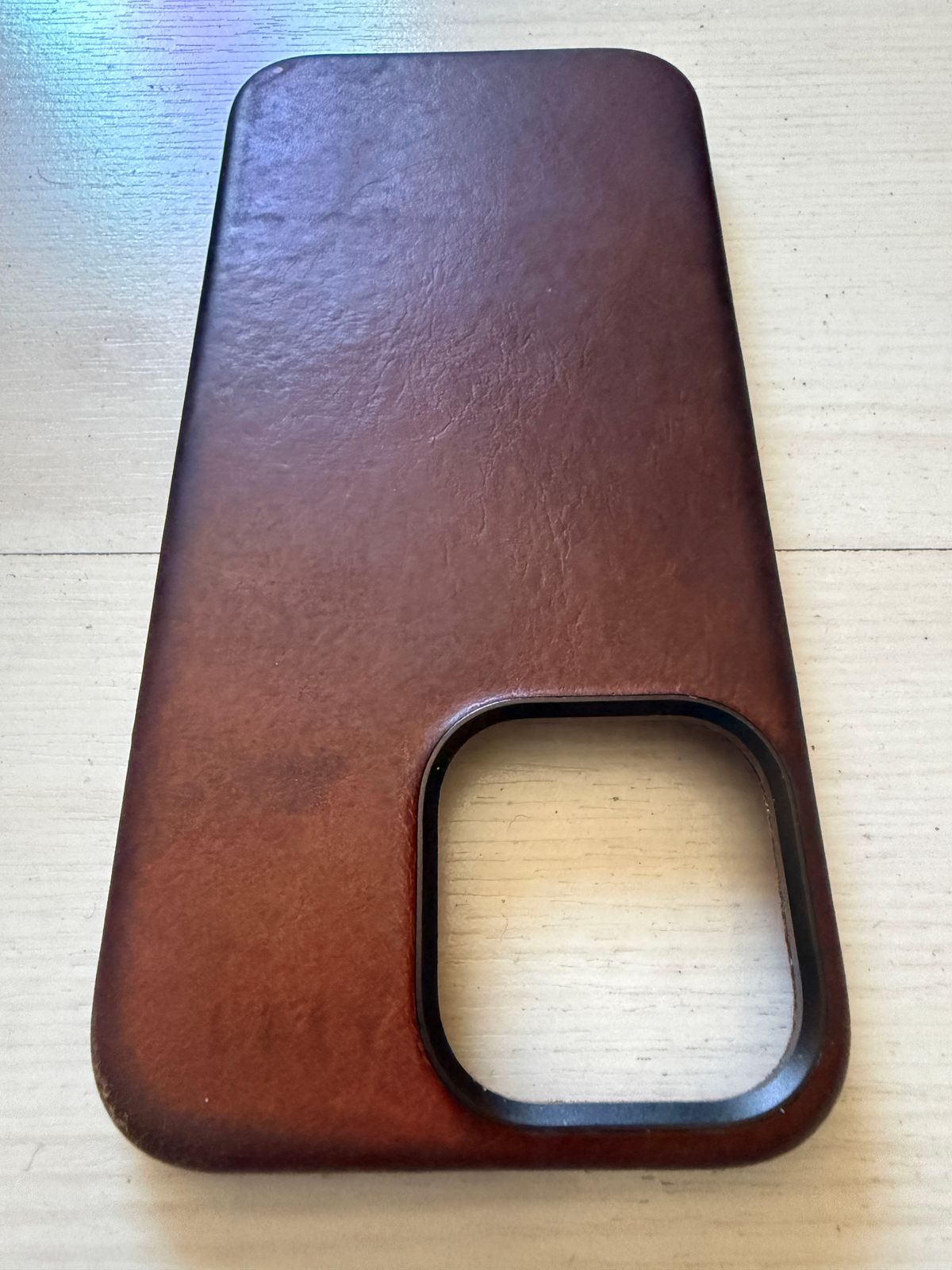 Photo by Civil2010 on March 1, 2026 of the Ryan London iPhone 16 Pro Max Leather Shell in Saddle Brown.