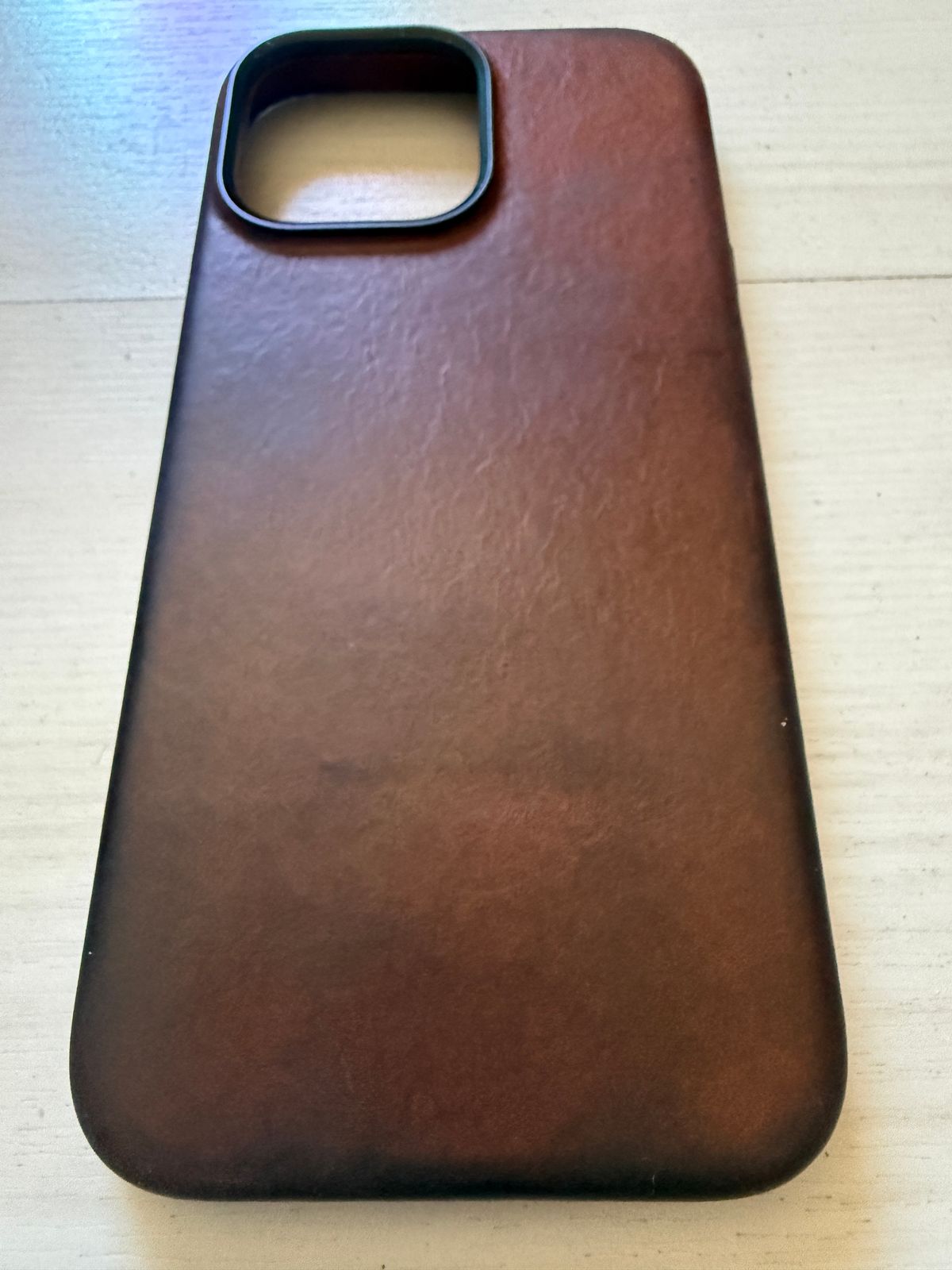 Photo by Civil2010 on March 1, 2026 of the Ryan London iPhone 16 Pro Max Leather Shell in Saddle Brown.