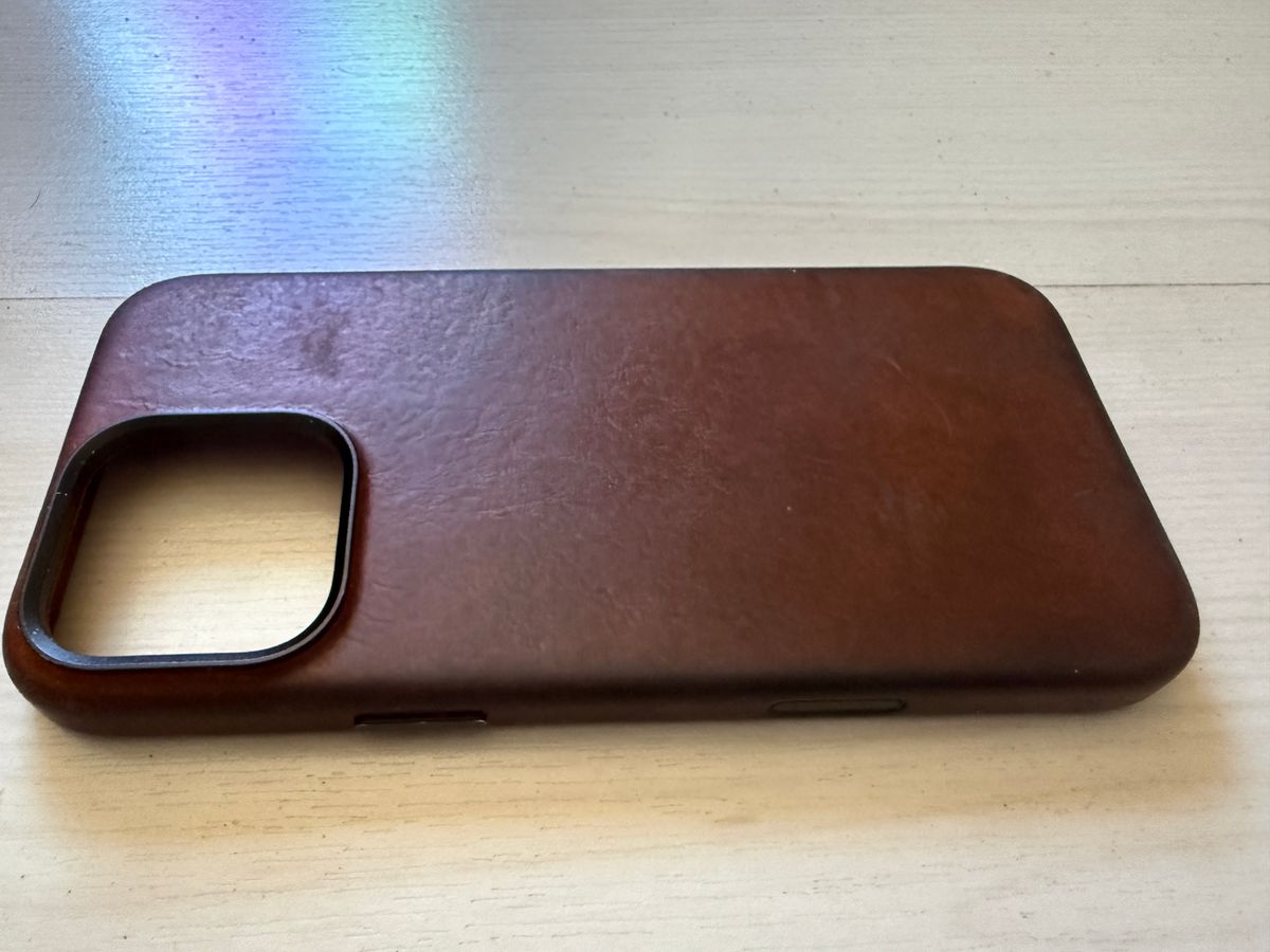 Photo by Civil2010 on March 1, 2026 of the Ryan London iPhone 16 Pro Max Leather Shell in Saddle Brown.