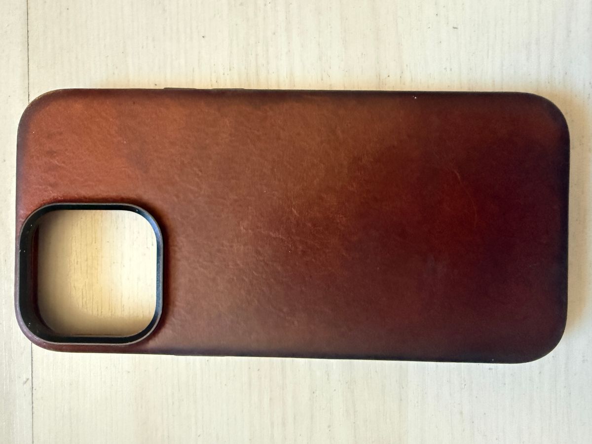 Photo by Civil2010 on March 1, 2026 of the Ryan London iPhone 16 Pro Max Leather Shell in Saddle Brown.