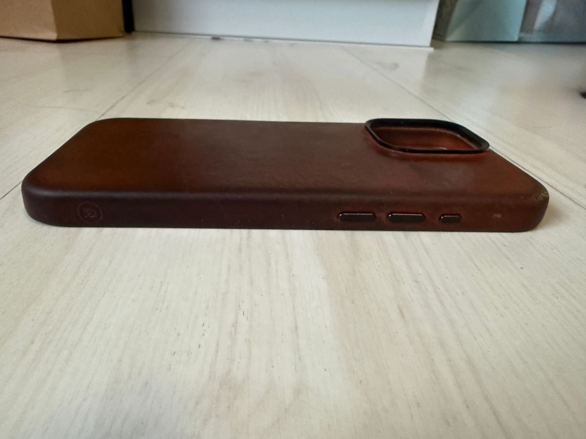 Photo by Civil2010 on April 3, 2026 of the Ryan London iPhone 16 Pro Max Leather Shell in Saddle Brown.
