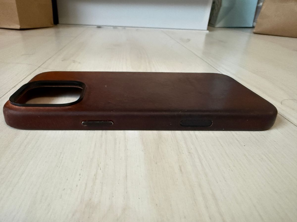 Photo by Civil2010 on April 3, 2026 of the Ryan London iPhone 16 Pro Max Leather Shell in Saddle Brown.