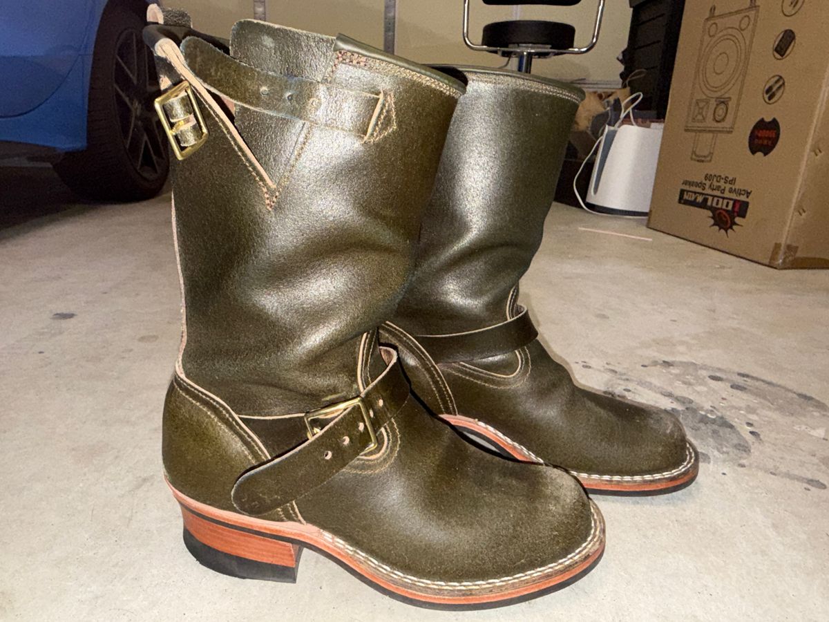 Photo by Civil2010 on November 3, 2025 of the Nicks Brakeman in Horween Greener Pastures Waxed Flesh.