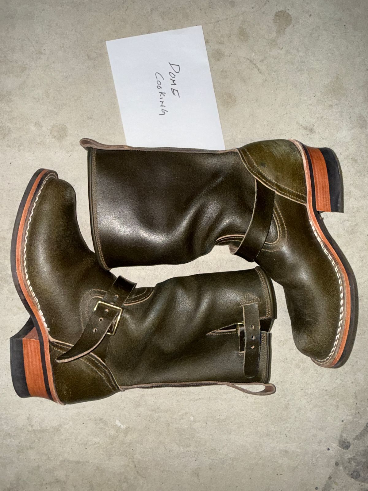 Photo by Civil2010 on November 3, 2025 of the Nicks Brakeman in Horween Greener Pastures Waxed Flesh.