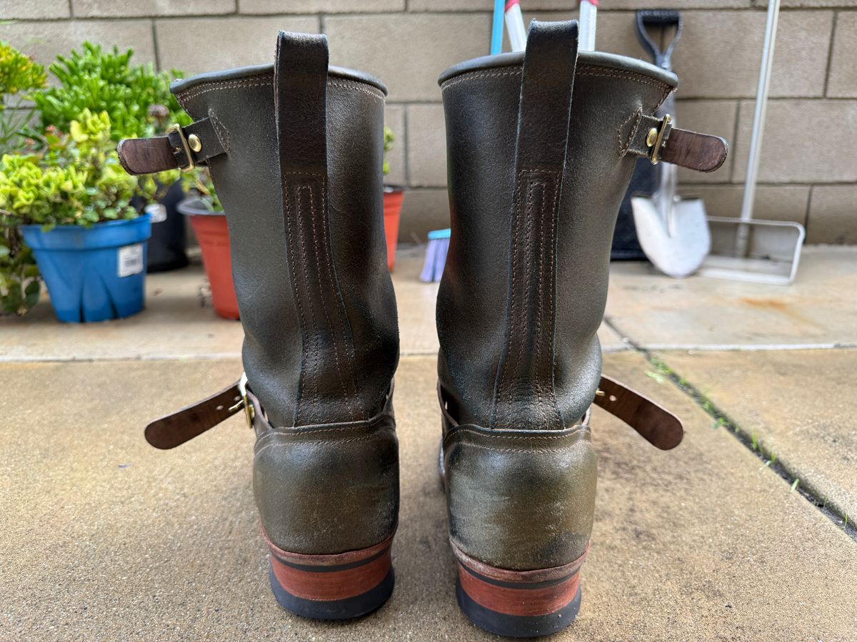 Photo by Civil2010 on January 4, 2026 of the Nicks Brakeman in Horween Greener Pastures Waxed Flesh.