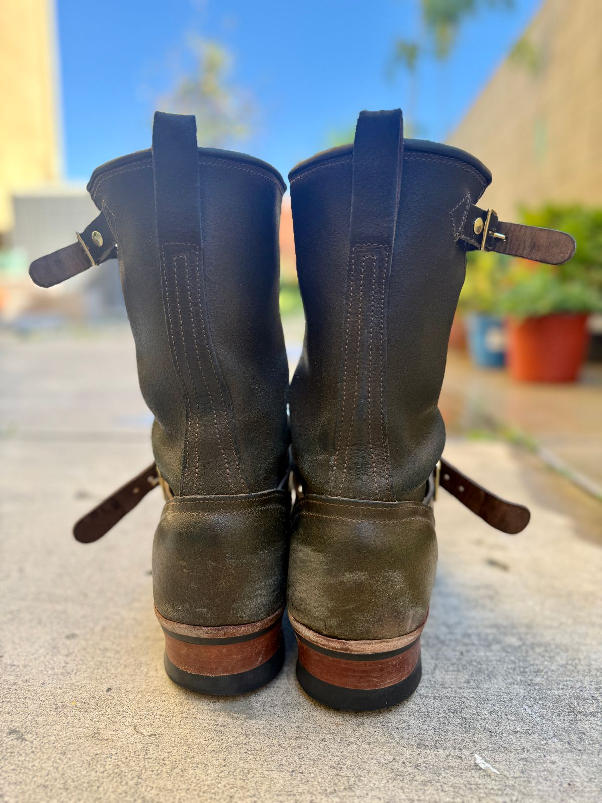 Photo by Civil2010 on March 1, 2026 of the Nicks Brakeman in Horween Greener Pastures Waxed Flesh.