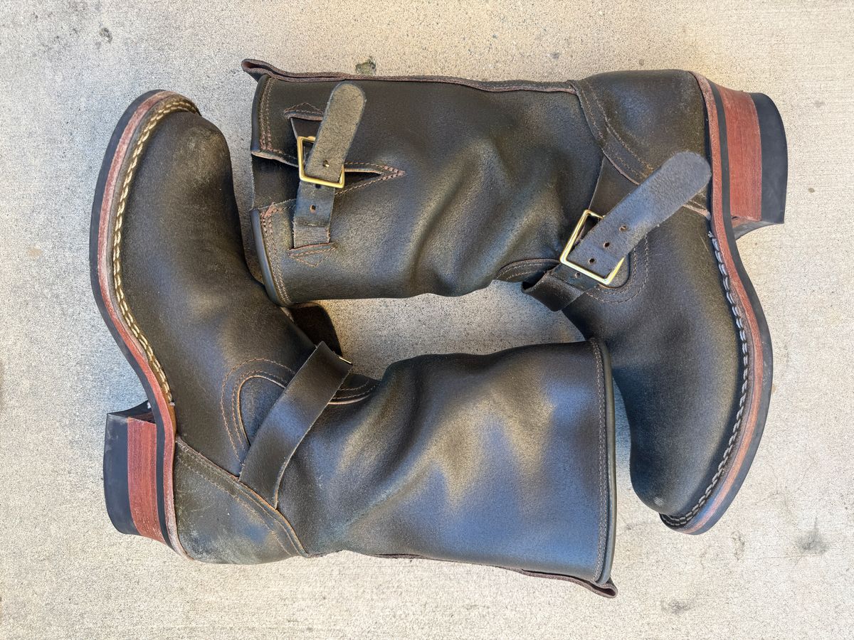 Photo by Civil2010 on March 1, 2026 of the Nicks Brakeman in Horween Greener Pastures Waxed Flesh.