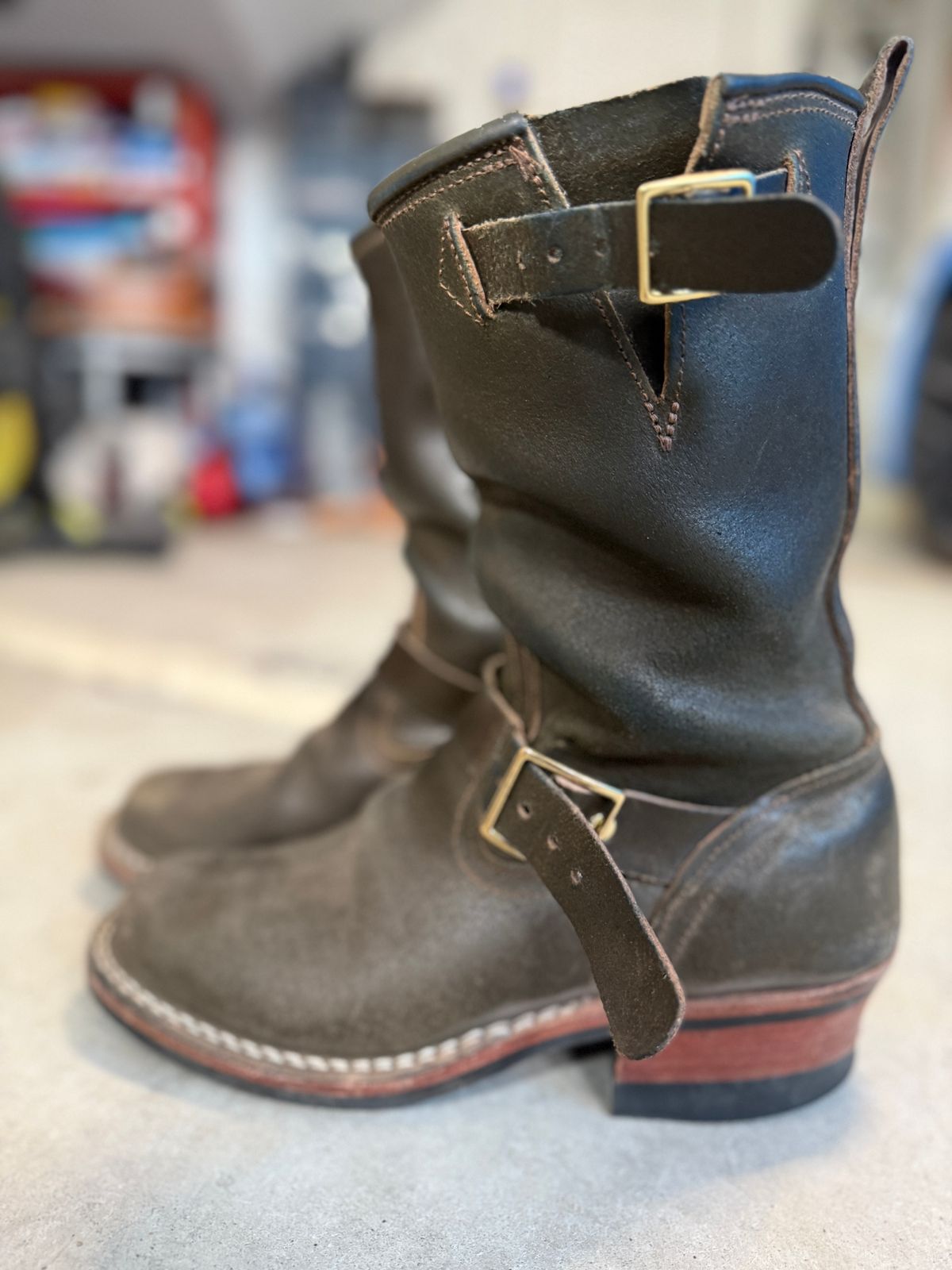 Photo by Civil2010 on April 3, 2026 of the Nicks Brakeman in Horween Greener Pastures Waxed Flesh.