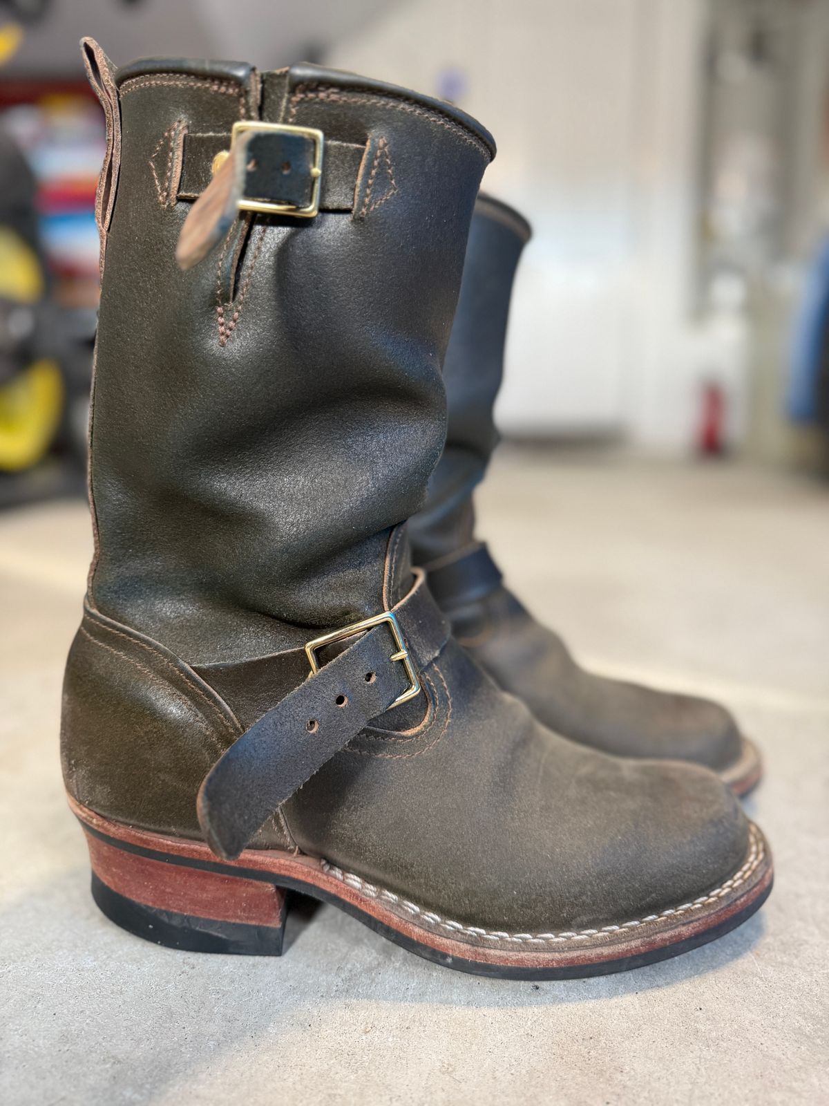 Photo by Civil2010 on April 3, 2026 of the Nicks Brakeman in Horween Greener Pastures Waxed Flesh.