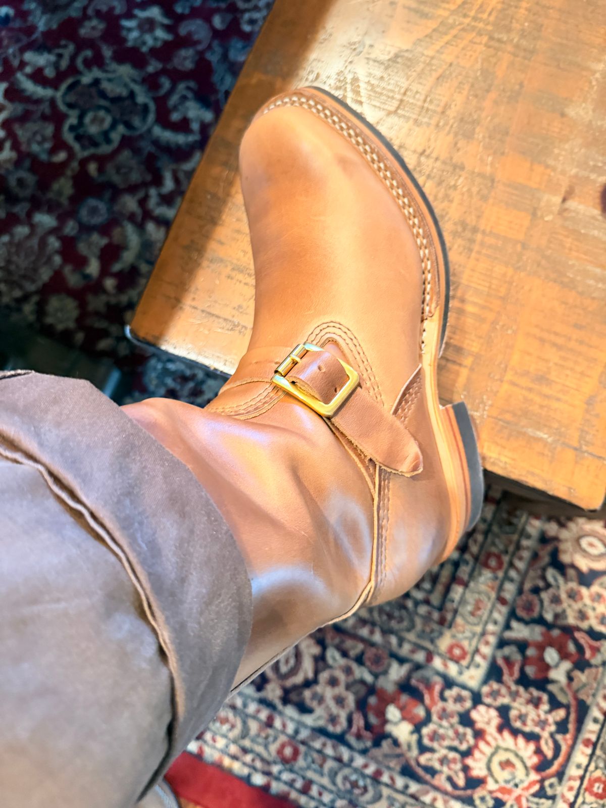Photo by therealg3173agustin on March 26, 2026 of the Wesco Mister Lou in Natural Chromexcel Cowhide.