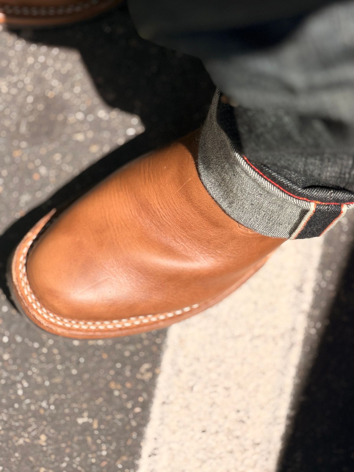 Photo by therealg3173agustin on April 16, 2026 of the Wesco Mister Lou in Natural Chromexcel Cowhide.