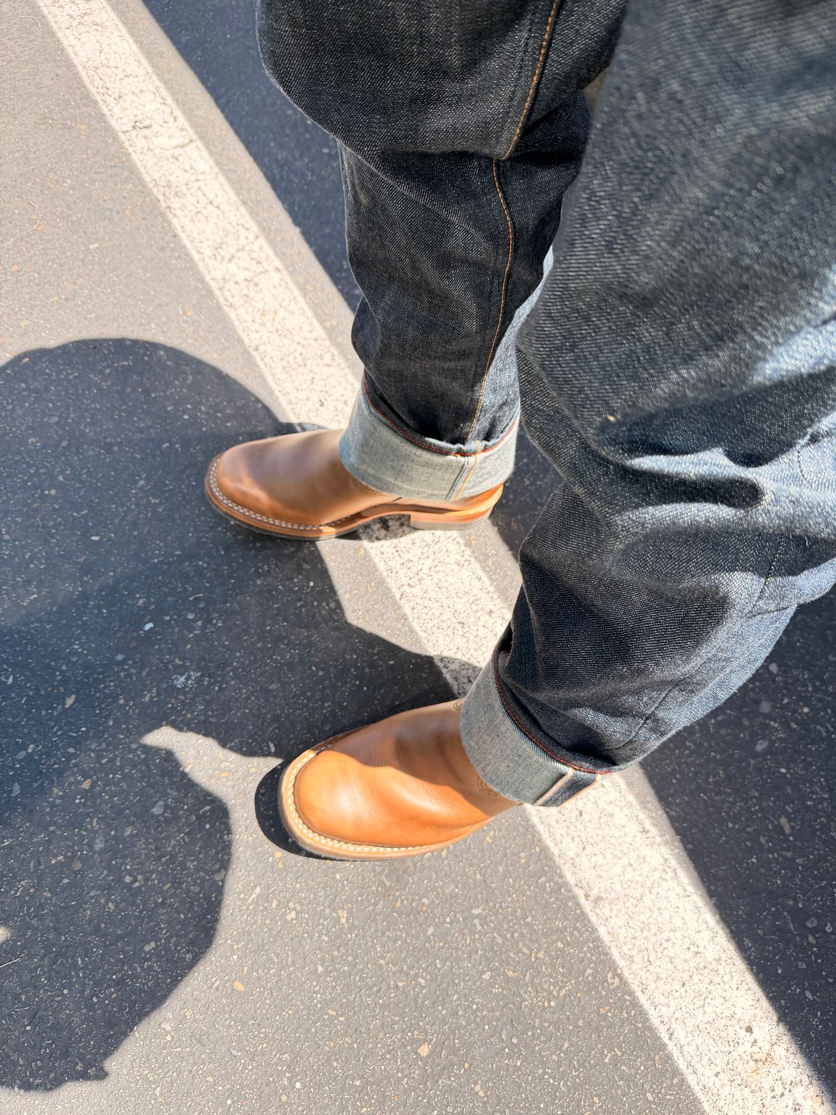 Photo by therealg3173agustin on April 16, 2026 of the Wesco Mister Lou in Natural Chromexcel Cowhide.