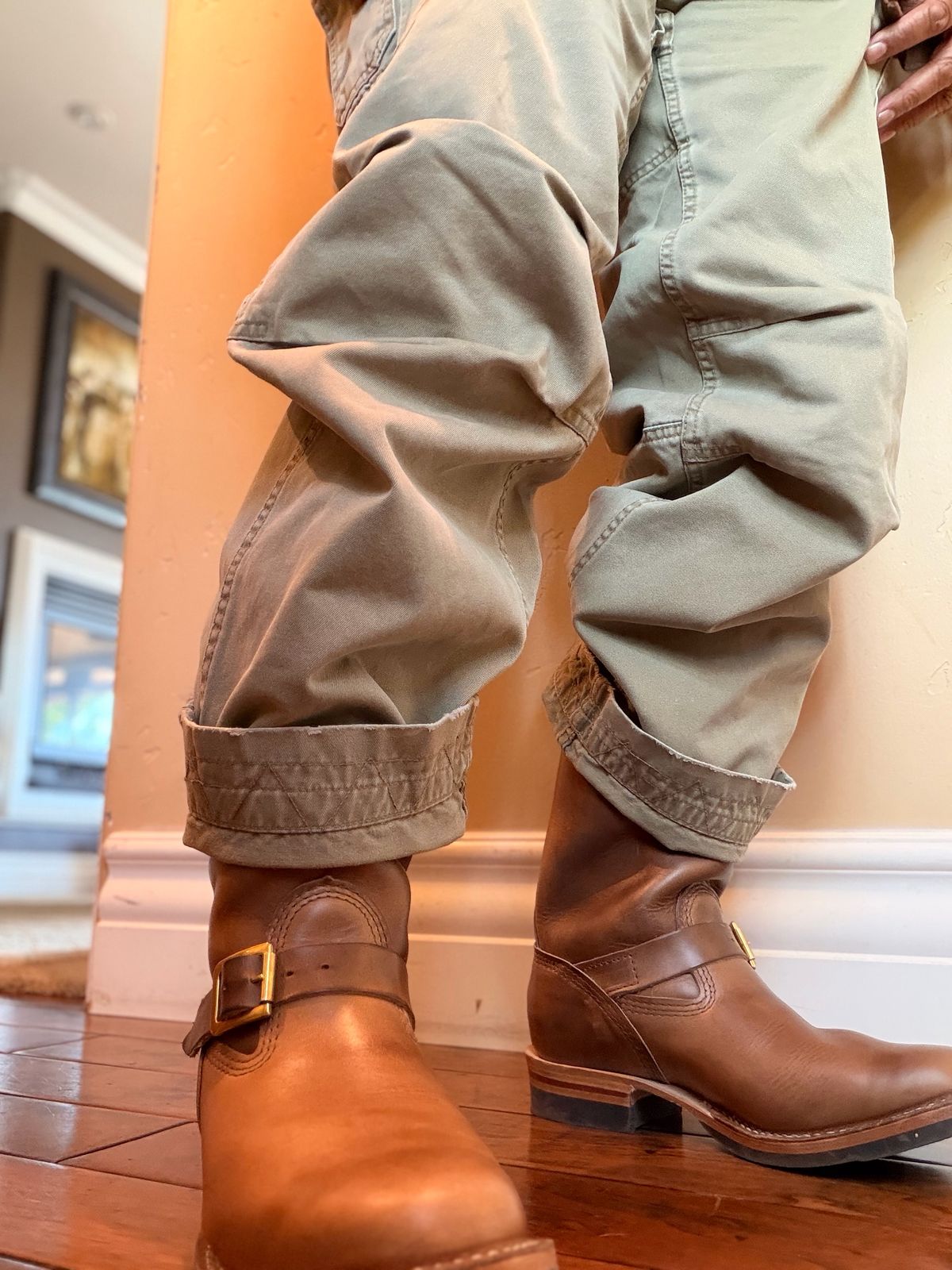 Photo by therealg3173agustin on April 19, 2026 of the Wesco Mister Lou in Natural Chromexcel Cowhide.