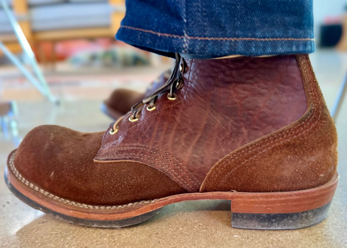 Photo by maxwellllll on March 13, 2026 of the Nicks Prospector in Minotaur Bullhide Brown.