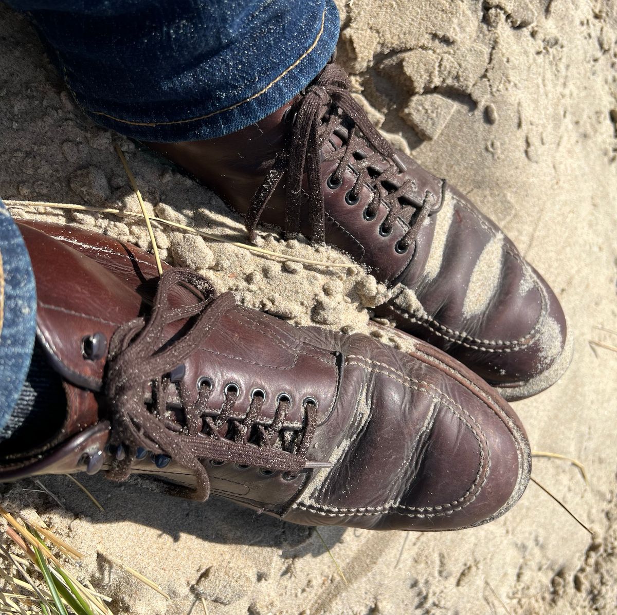 Photo by WhteRbt on May 23, 2025 of the Alden Indy Boot in Horween Brown Chromexcel.