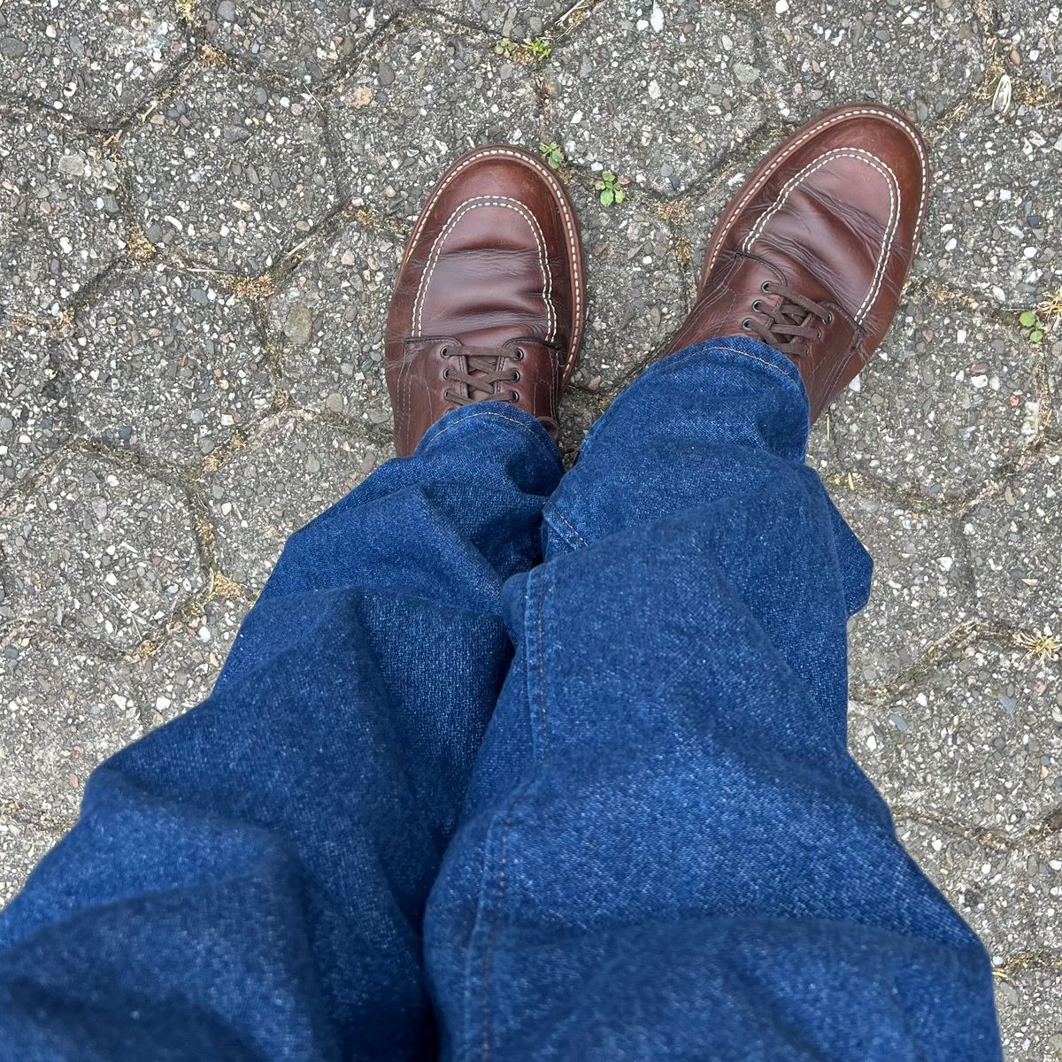 Photo by WhteRbt on June 23, 2025 of the Alden Indy Boot in Horween Brown Chromexcel.