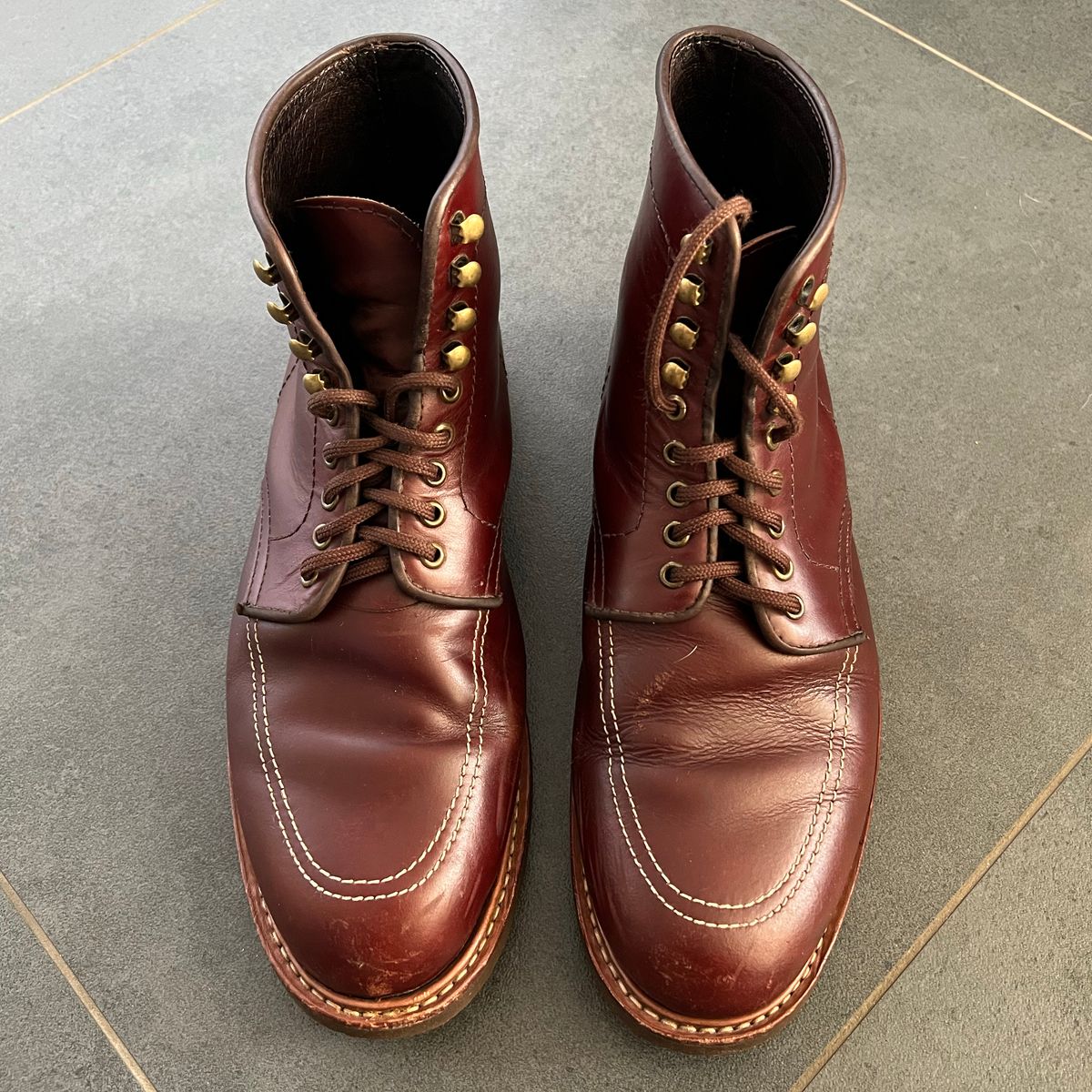 Photo by WhteRbt on April 10, 2024 of the Wested Leather Co Ltd Adventurer Boots in Brown Lambskin.