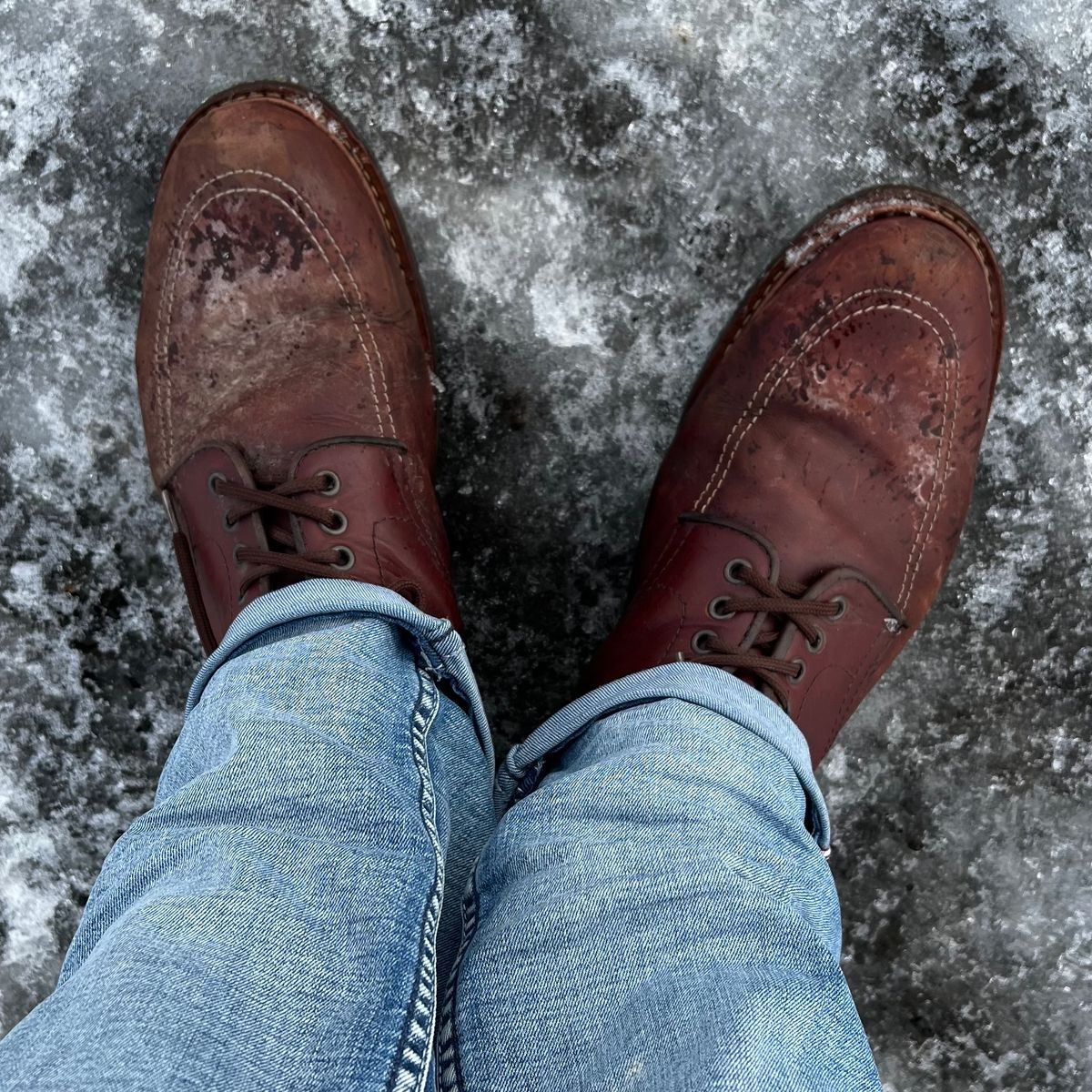 Photo by WhteRbt on January 12, 2025 of the Wested Leather Adventurer Boots in Brown Lambskin.