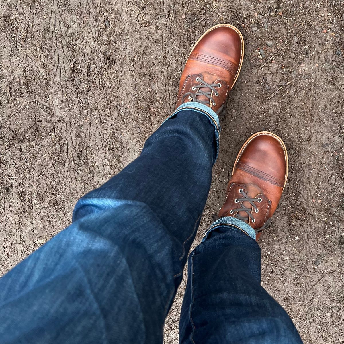 Photo by WhteRbt on February 6, 2025 of the Red Wing Iron Ranger in S.B. Foot Copper Rough and Tough.