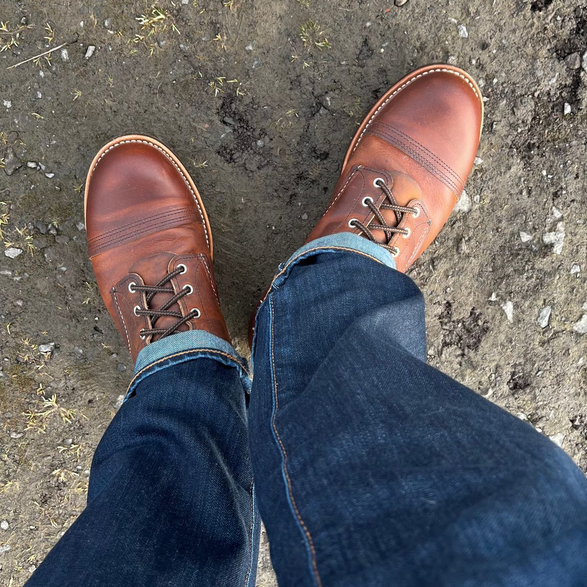 Photo by WhteRbt on February 9, 2025 of the Red Wing Iron Ranger in S.B. Foot Copper Rough and Tough.