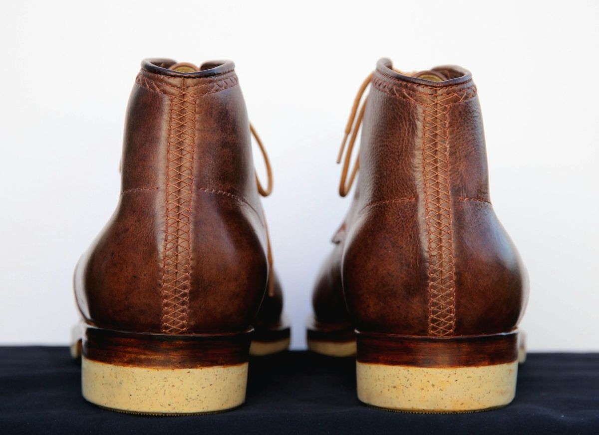 Photo by mllcb42 on October 1, 2025 of the Corder & Hide Derby Boot in Badalassi Carlo Machiatto Nemesis.