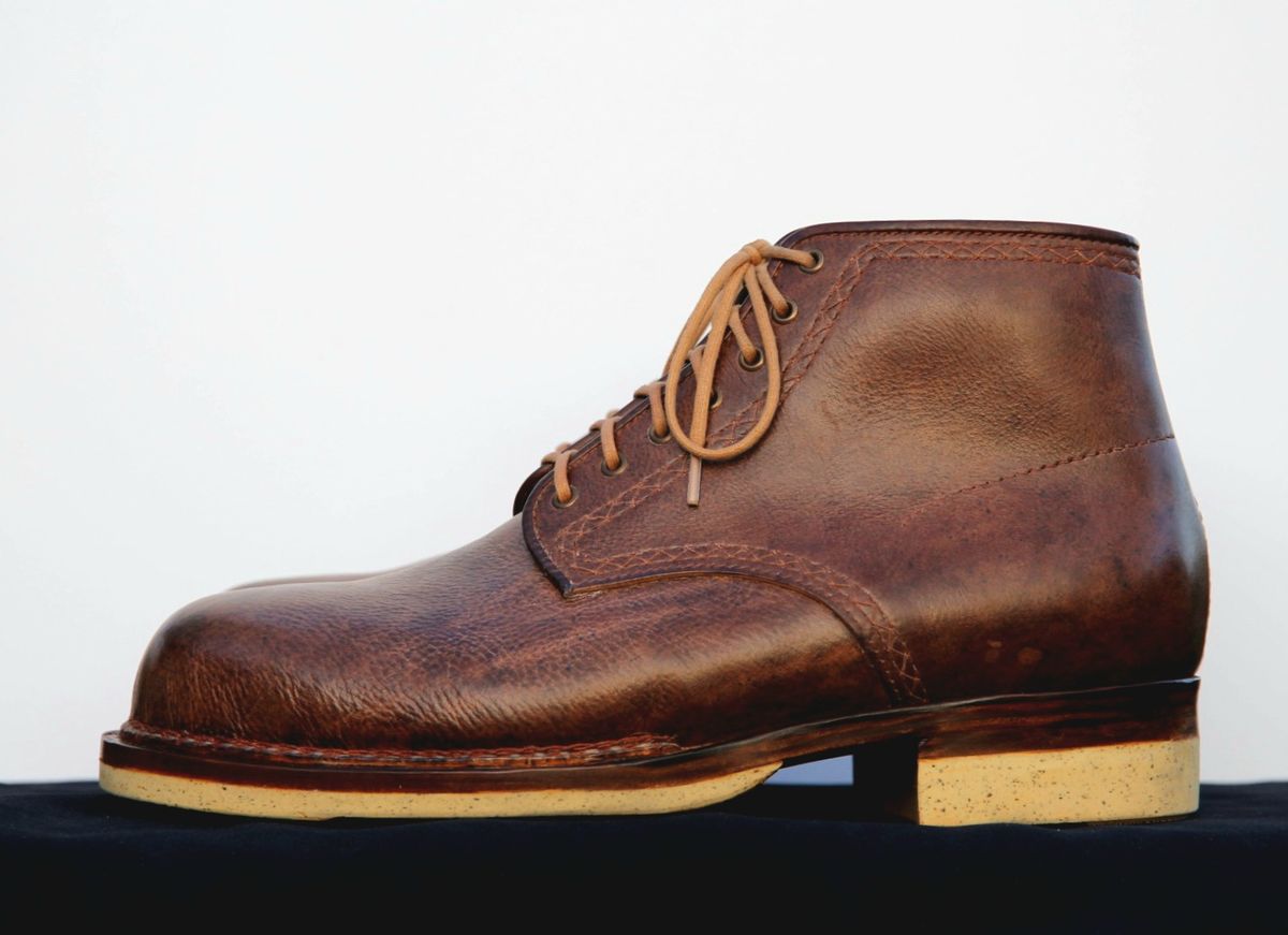 Photo by mllcb42 on October 1, 2025 of the Corder & Hide Derby Boot in Badalassi Carlo Machiatto Nemesis.