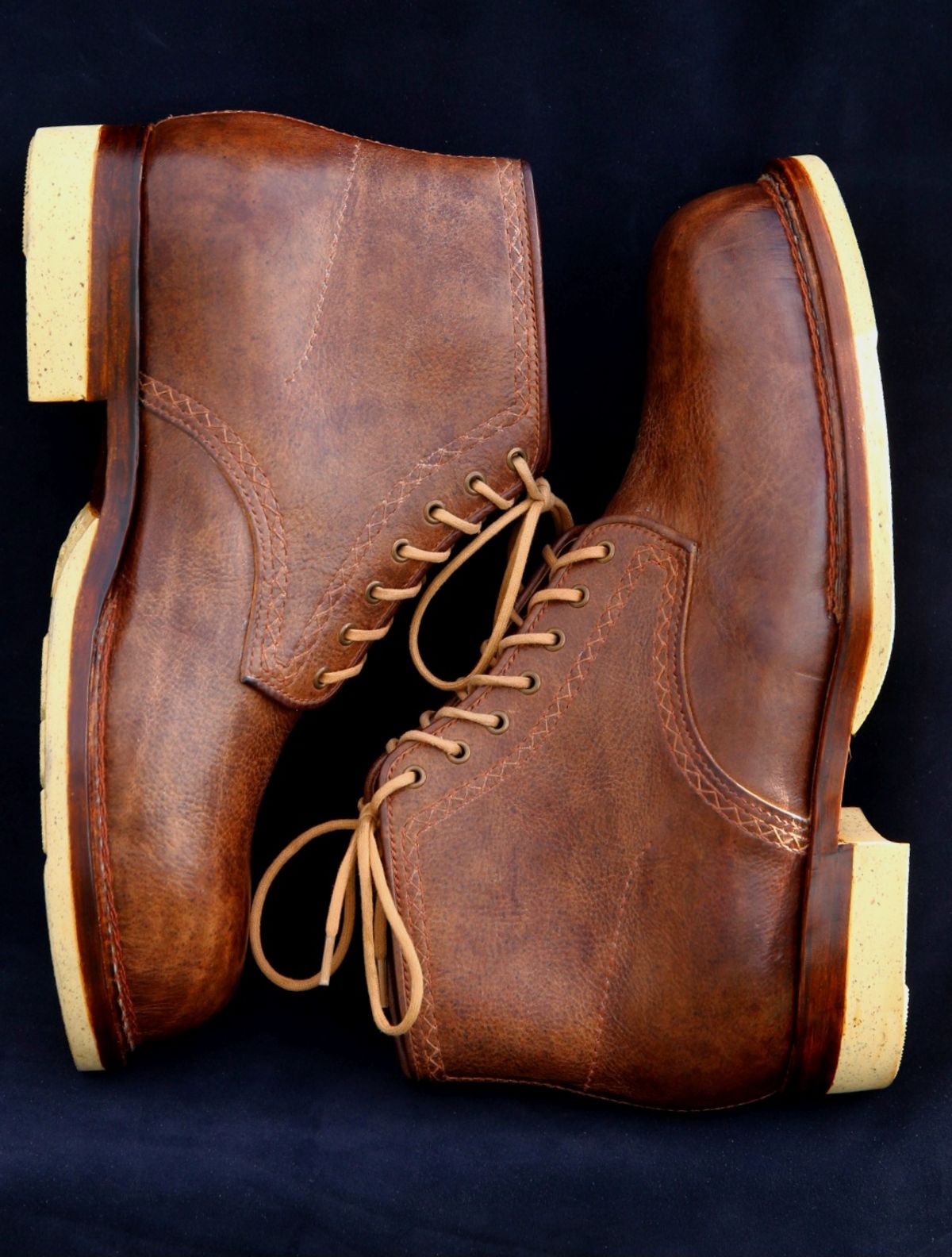 Photo by mllcb42 on September 30, 2025 of the Corder & Hide Derby Boot in Badalassi Carlo Machiatto Nemesis.