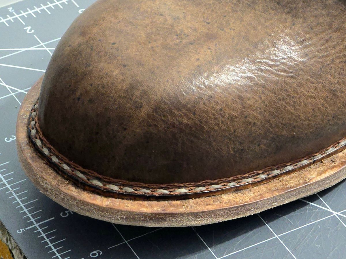 Photo by mllcb42 on September 23, 2025 of the Corder & Hide Derby Boot in Badalassi Carlo Machiatto Nemesis.