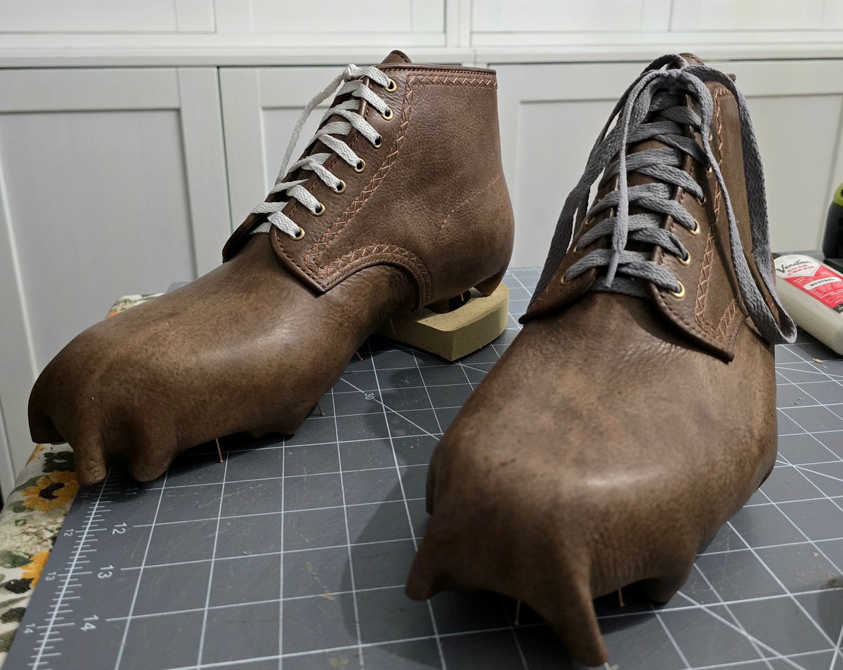 Photo by mllcb42 on September 9, 2025 of the Corder & Hide Derby Boot in Badalassi Carlo Machiatto Nemesis.