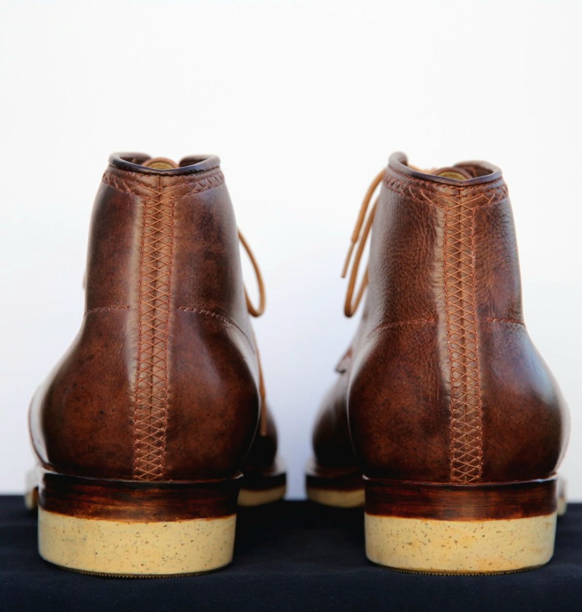 Photo by mllcb42 on October 1, 2025 of the Corder & Hide Derby Boot in Badalassi Carlo Machiatto Nemesis.