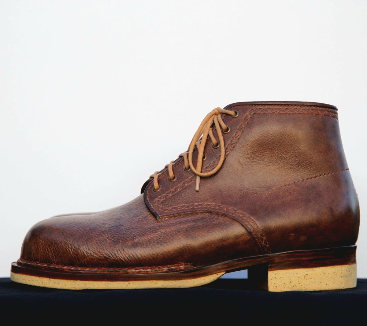 Photo by mllcb42 on October 1, 2025 of the Corder & Hide Derby Boot in Badalassi Carlo Machiatto Nemesis.