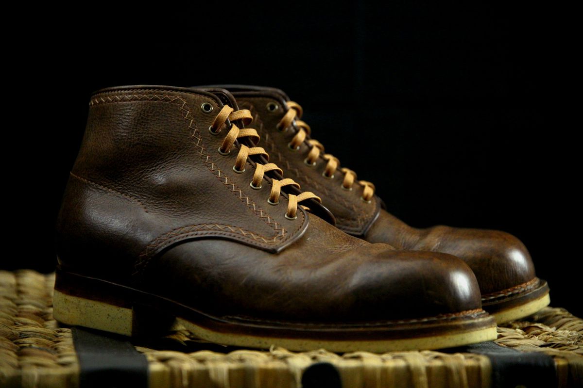 Photo by mllcb42 on October 12, 2025 of the Corder & Hide Derby Boot in Badalassi Carlo Machiatto Nemesis.
