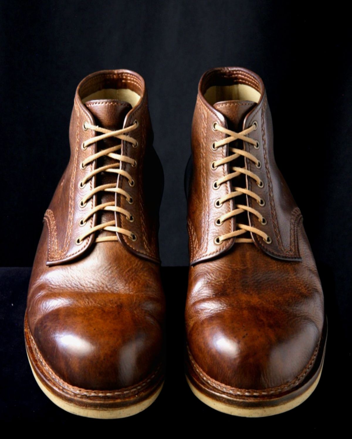 Photo by mllcb42 on November 1, 2025 of the Corder & Hide Derby Boot in Badalassi Carlo Machiatto Nemesis.