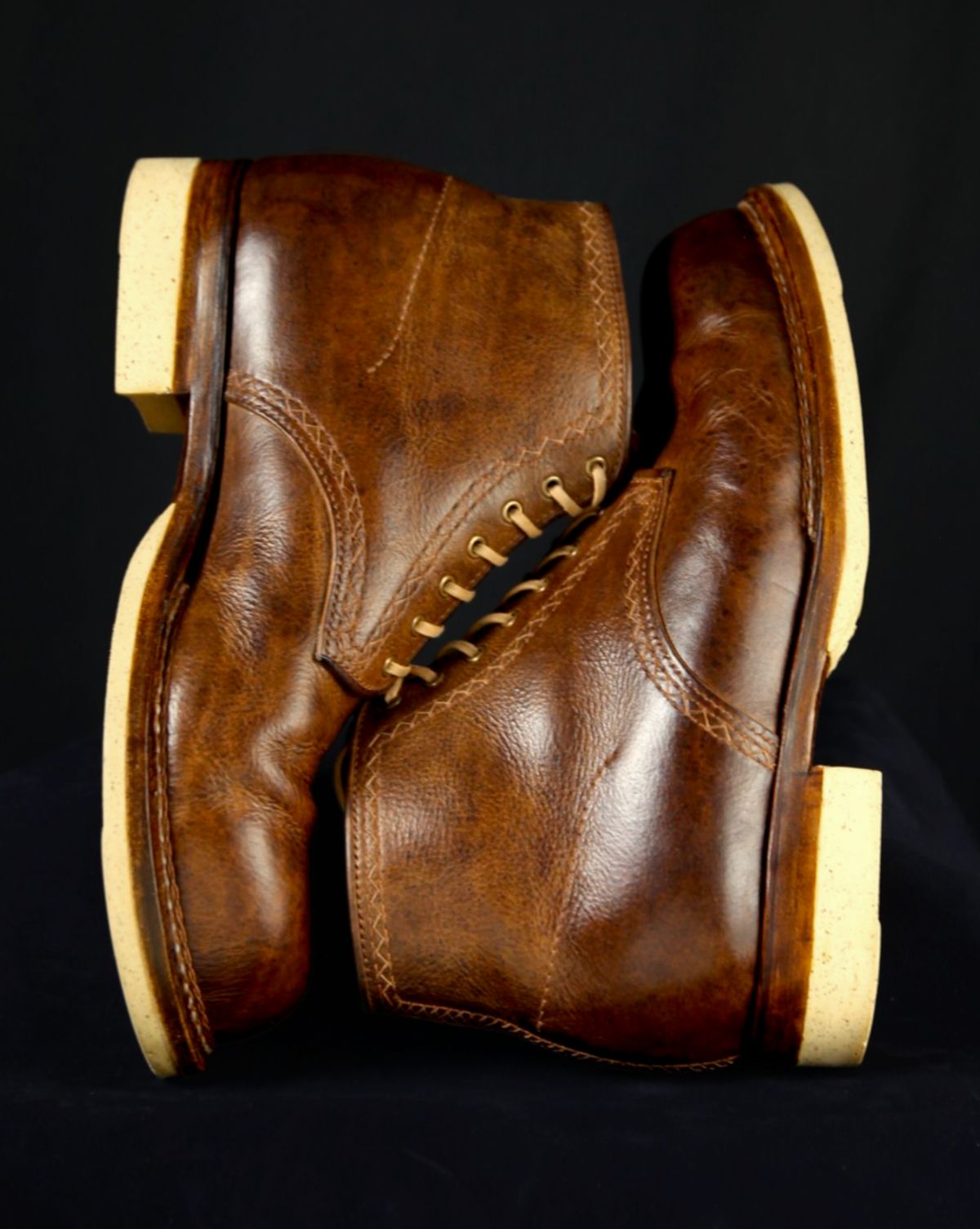 Photo by mllcb42 on November 1, 2025 of the Corder & Hide Derby Boot in Badalassi Carlo Machiatto Nemesis.