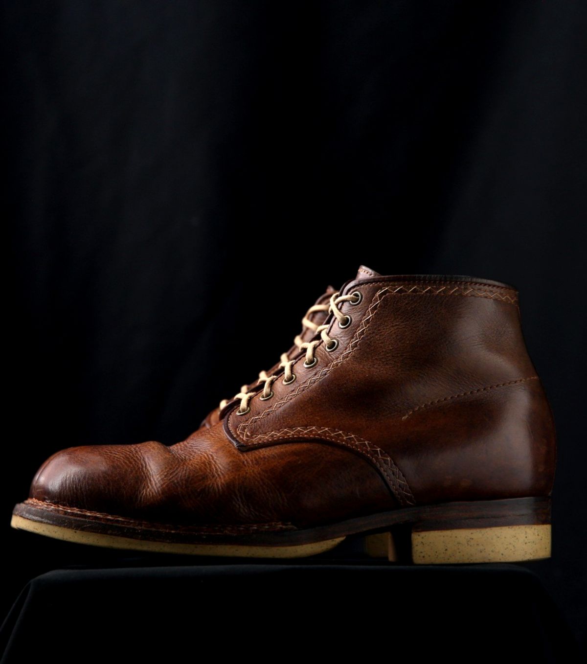 Photo by mllcb42 on February 6, 2026 of the Corder & Hide Derby Boot in Badalassi Carlo Machiatto Nemesis.