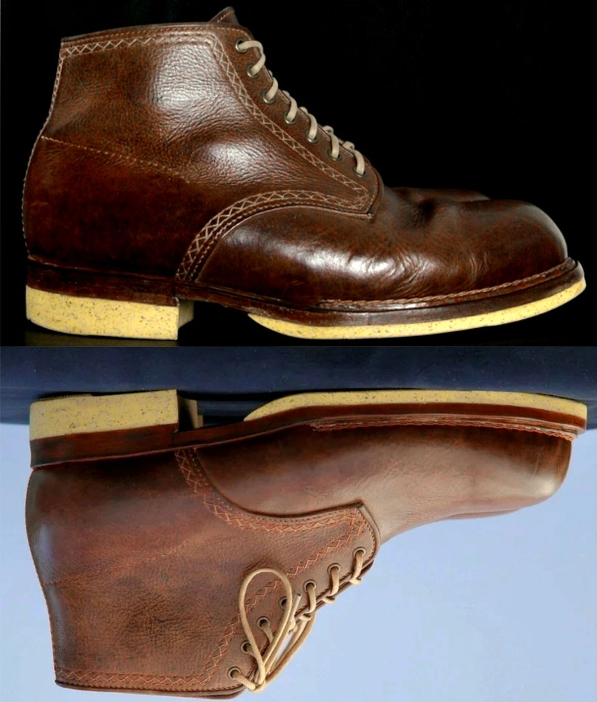 Photo by mllcb42 on April 5, 2026 of the Corder & Hide Derby Boot in Badalassi Carlo Machiatto Nemesis.