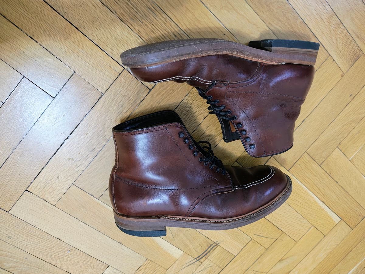 Photo by Svet on February 8, 2026 of the Alden Indy Boot in Horween Brown Chromexcel.