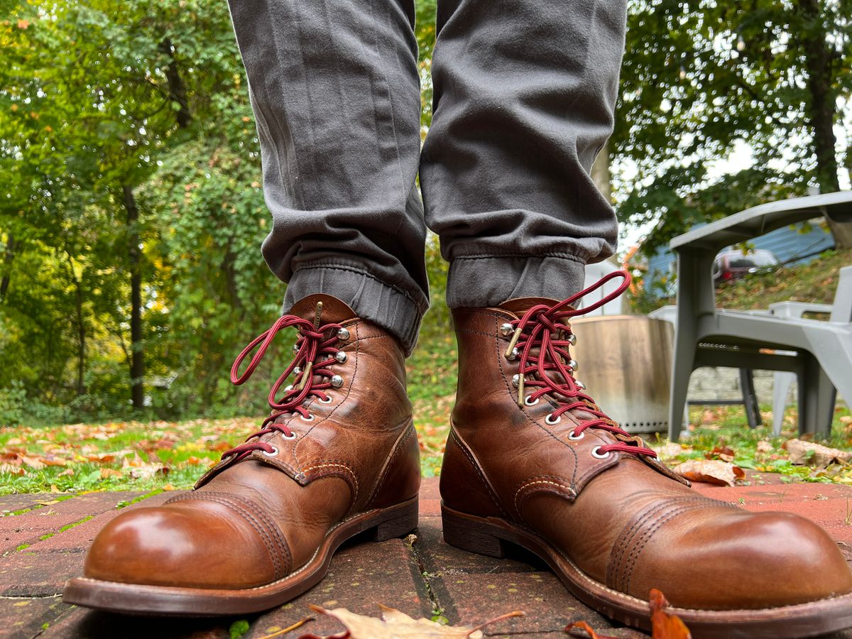 Photo by mrdibs on October 24, 2022 of the Red Wing Iron Ranger in S.B. Foot Copper Rough and Tough.