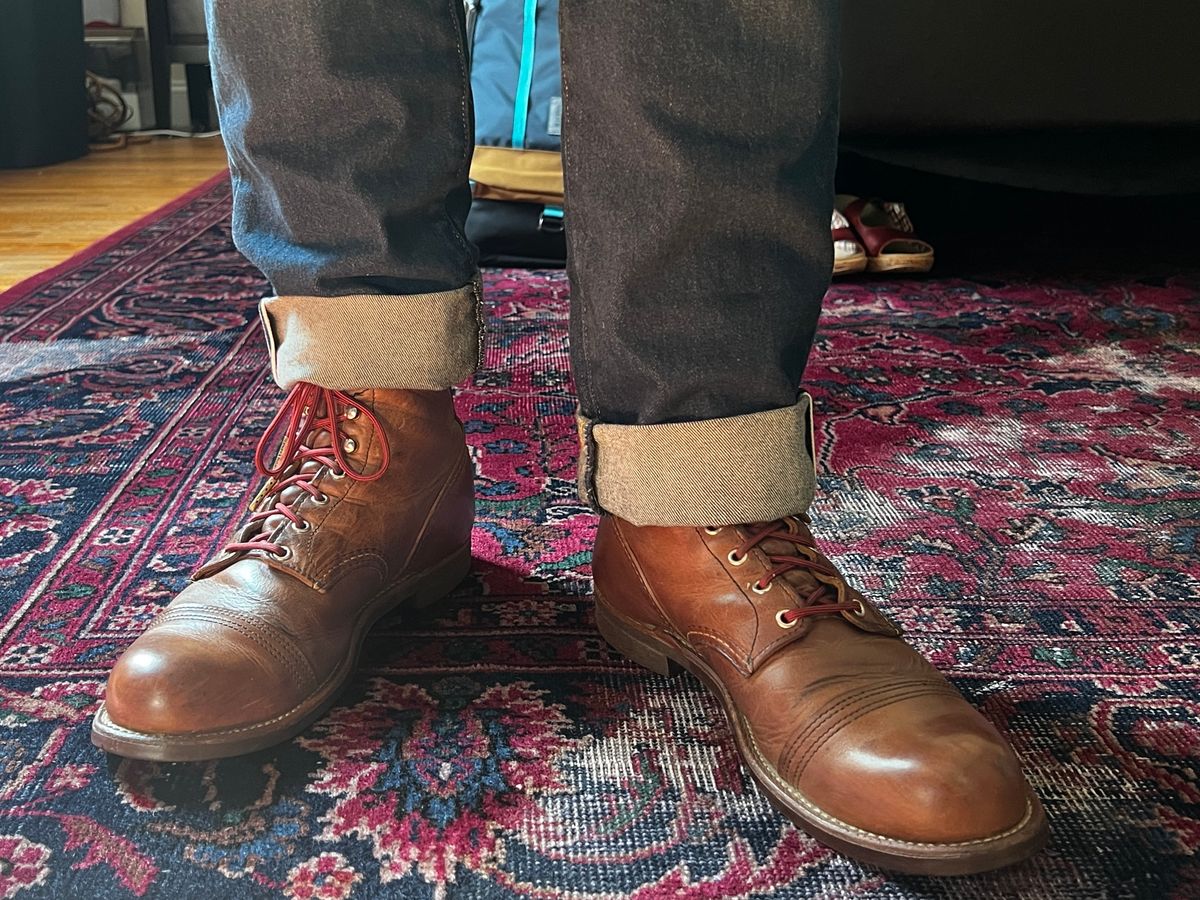 Photo by mrdibs on August 7, 2025 of the Red Wing Iron Ranger in S.B. Foot Copper Rough and Tough.
