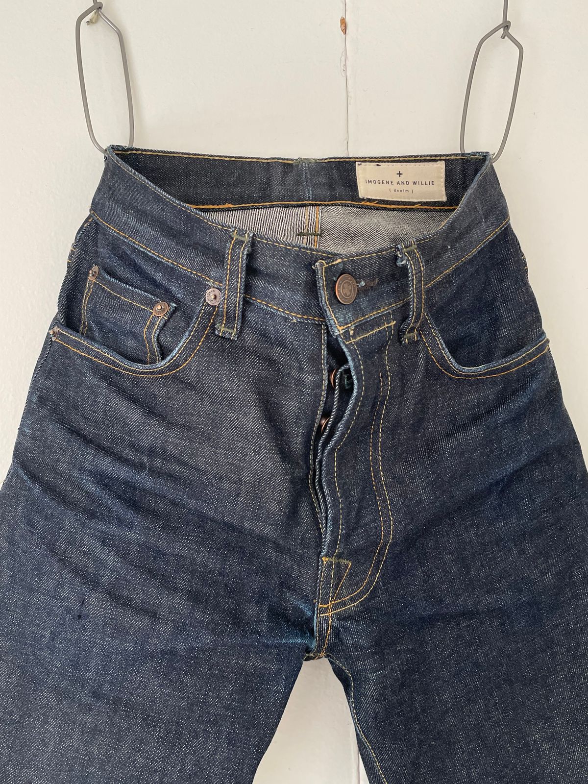 Photo by ShoecareNovice on December 27, 2025 of the Imogene + Willie Willie Indigo Rigid in 14oz Nihon Menpu.