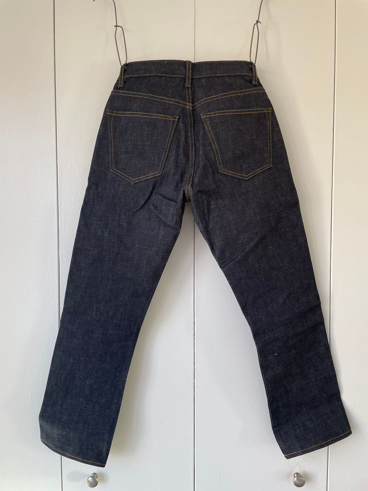 Photo by ShoecareNovice on February 1, 2025 of the Imogene + Willie Willie Indigo Rigid in 14oz Nihon Menpu.