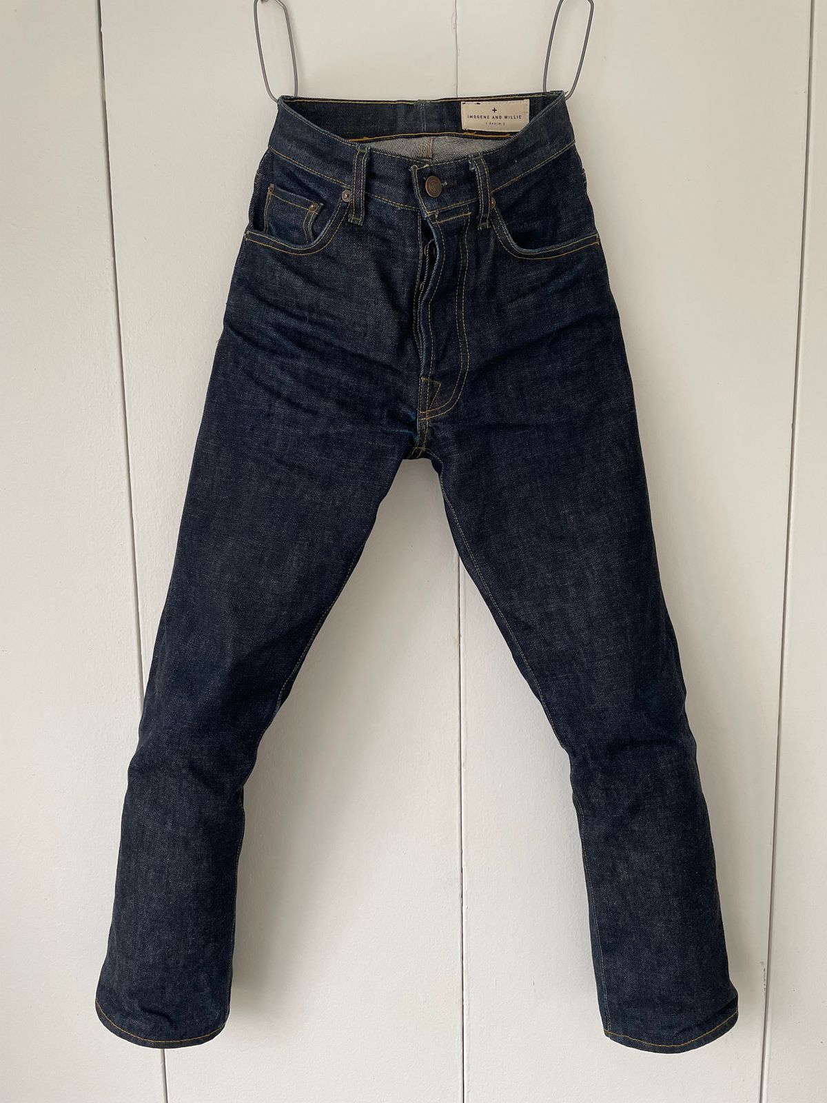 Photo by ShoecareNovice on December 27, 2025 of the Imogene + Willie Willie Indigo Rigid in 14oz Nihon Menpu.