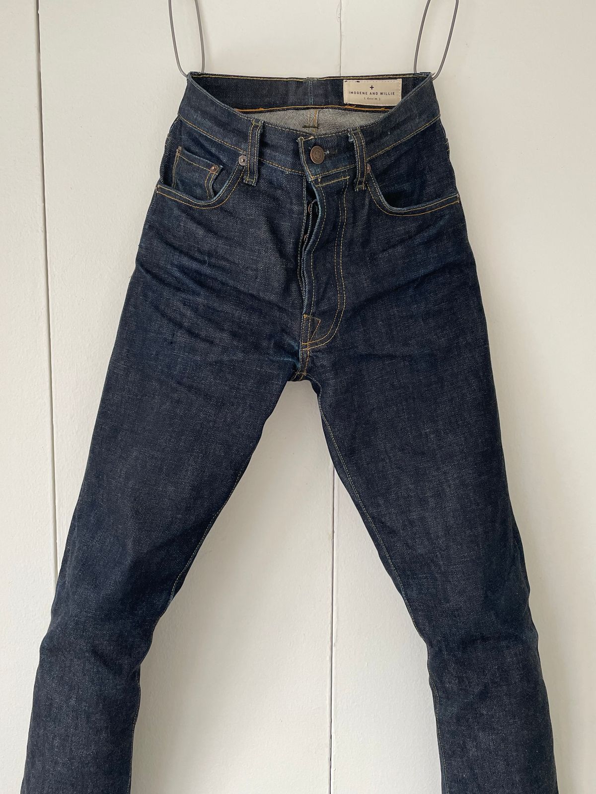 Photo by ShoecareNovice on December 27, 2025 of the Imogene + Willie Willie Indigo Rigid in 14oz Nihon Menpu.