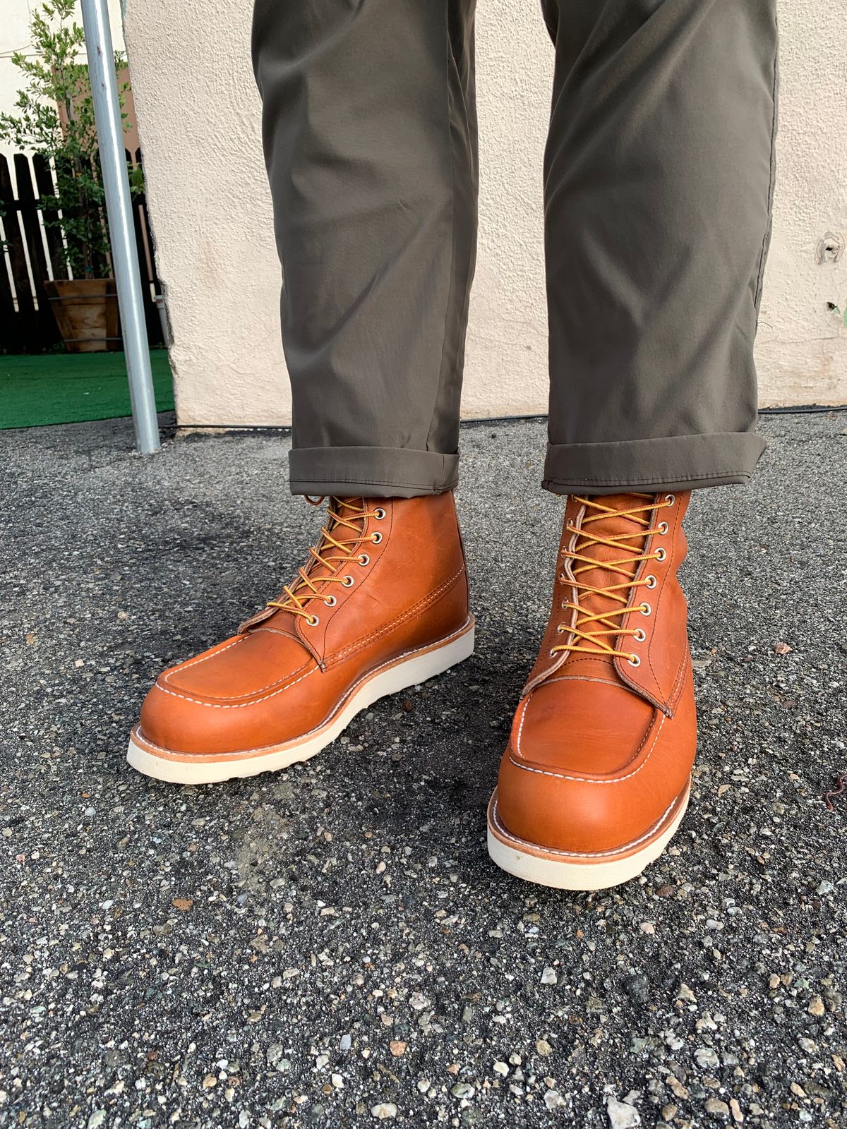 Photo by sjboots on December 21, 2023 of the Red Wing 8-Inch Classic Moc in S.B. Foot Oro Legacy.