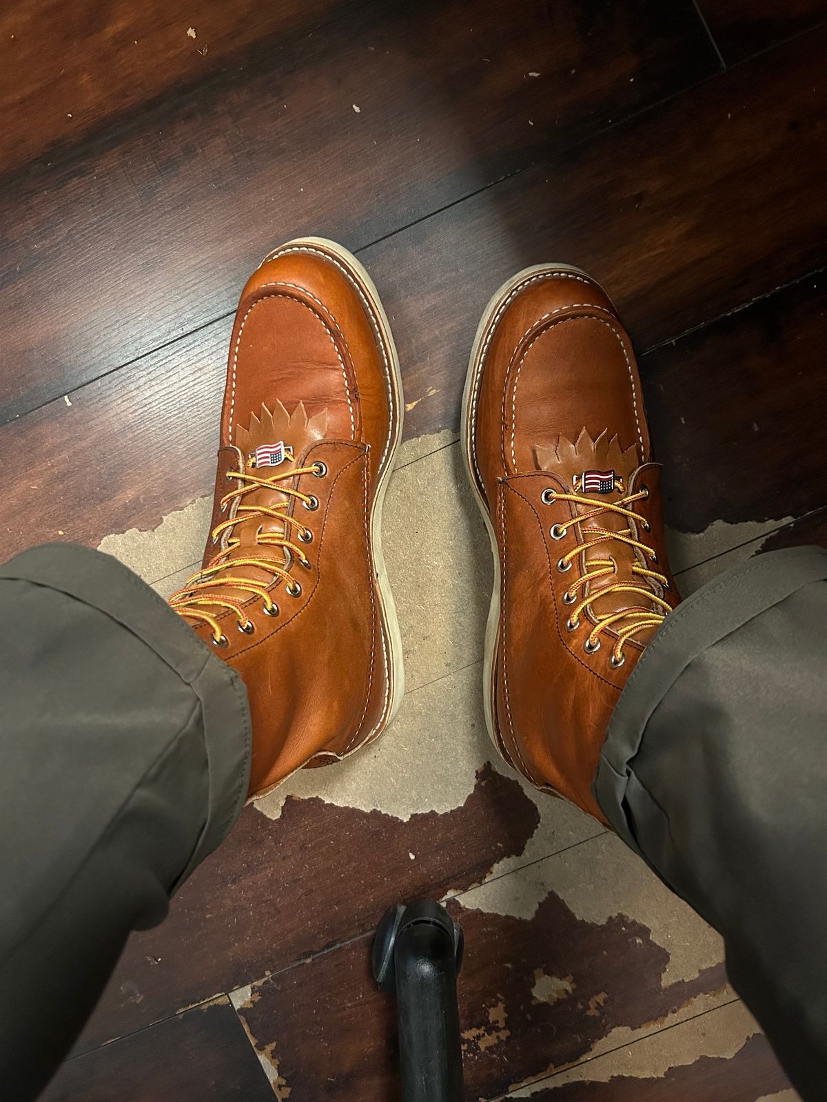 Photo by sjboots on February 14, 2024 of the Red Wing 8-Inch Classic Moc in S.B. Foot Oro Legacy.