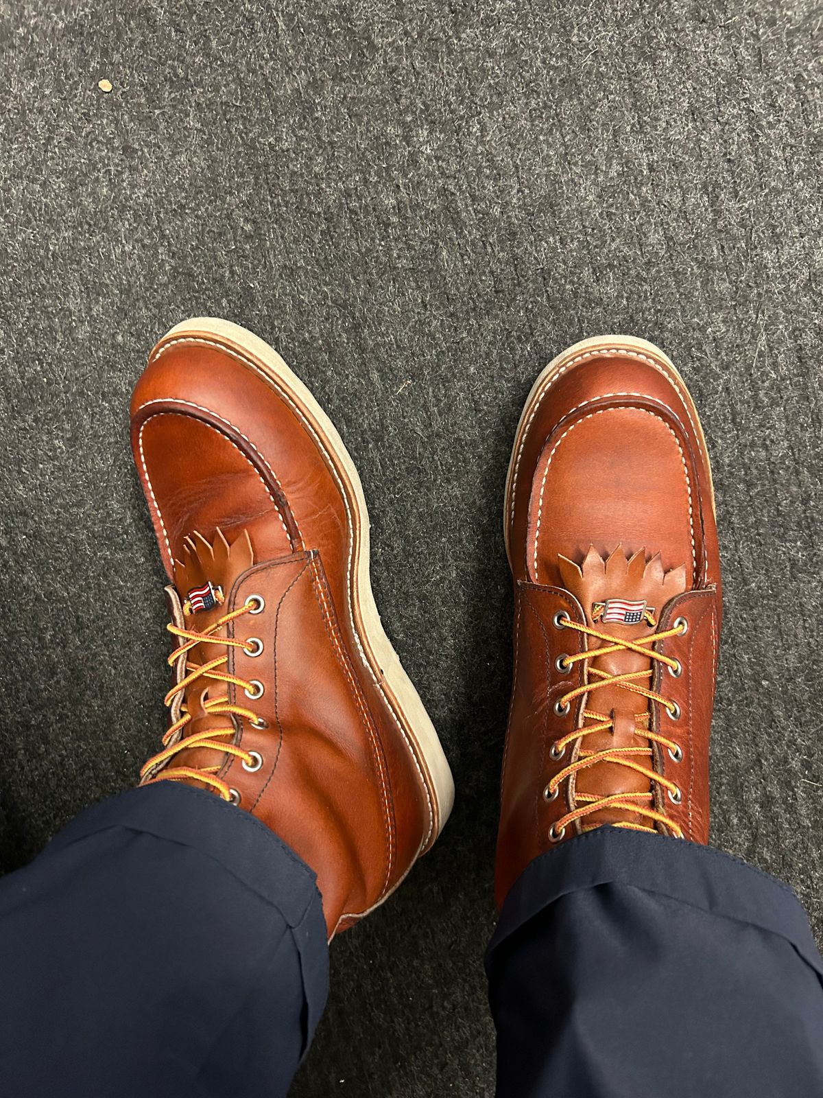 Photo by sjboots on February 21, 2024 of the Red Wing 8-Inch Classic Moc in S.B. Foot Oro Legacy.